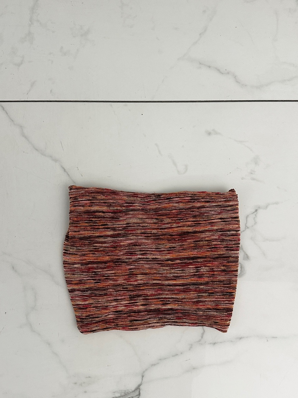Multicolor Ribbed Crop Tube Top